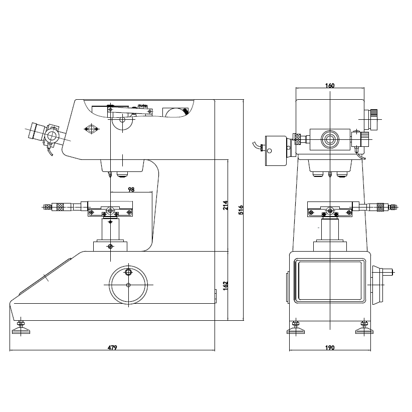 Tester di durezza Micro Vickers MVicky-1000PC touch screen