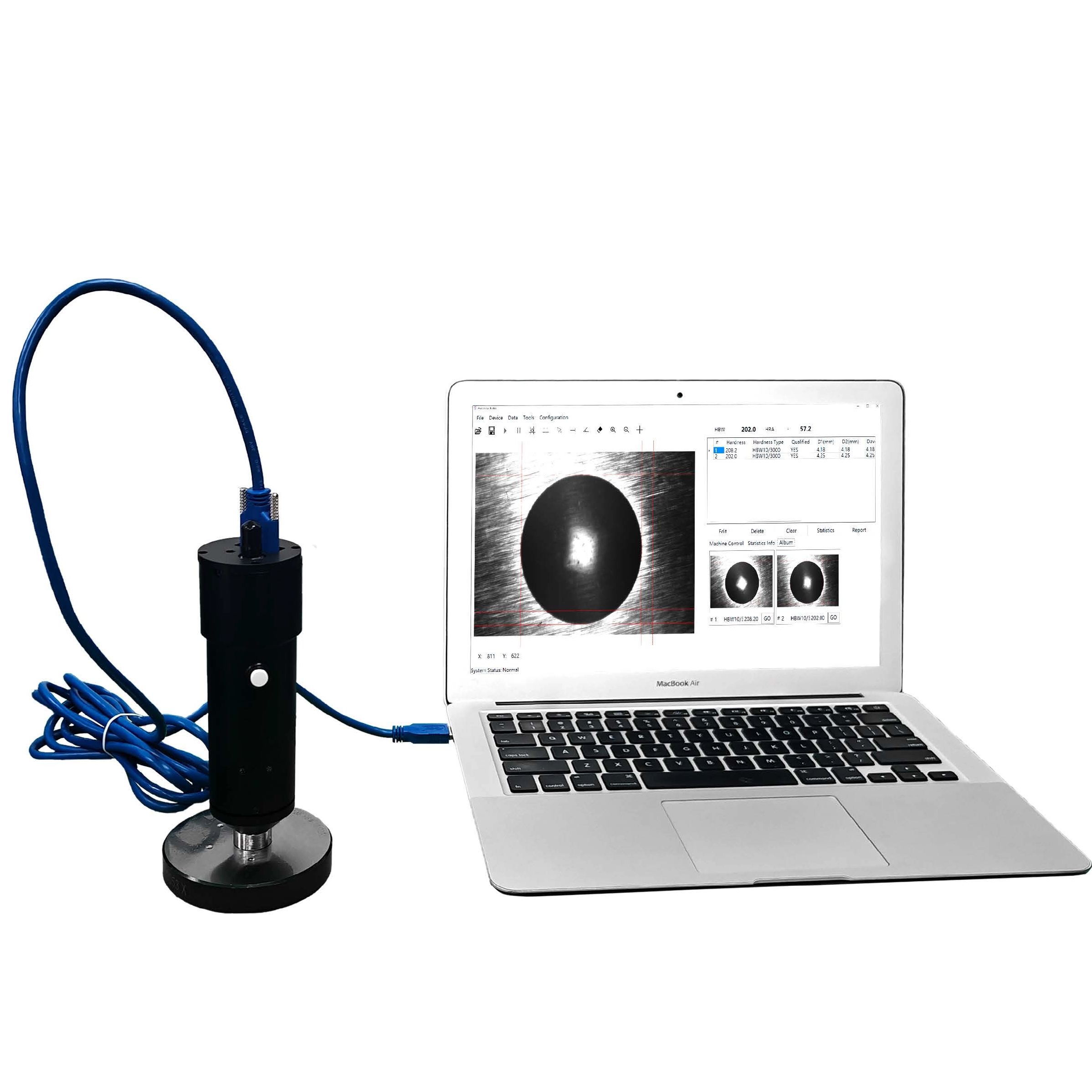 La Guida al funzionamento della guida definitiva per il sistema di test di durezza Brinell portatile UVision-PB di Mikrosize Fornitore di apparecchiature.