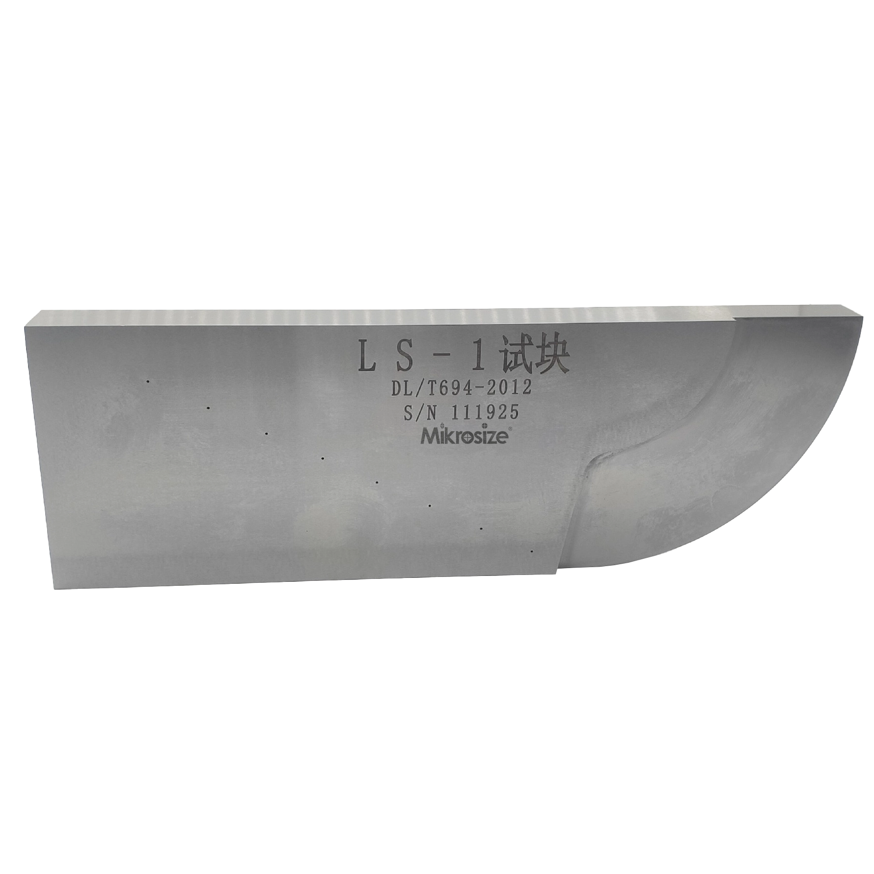 Blocco di prova standard per rilevatori di difetti a ultrasuoni