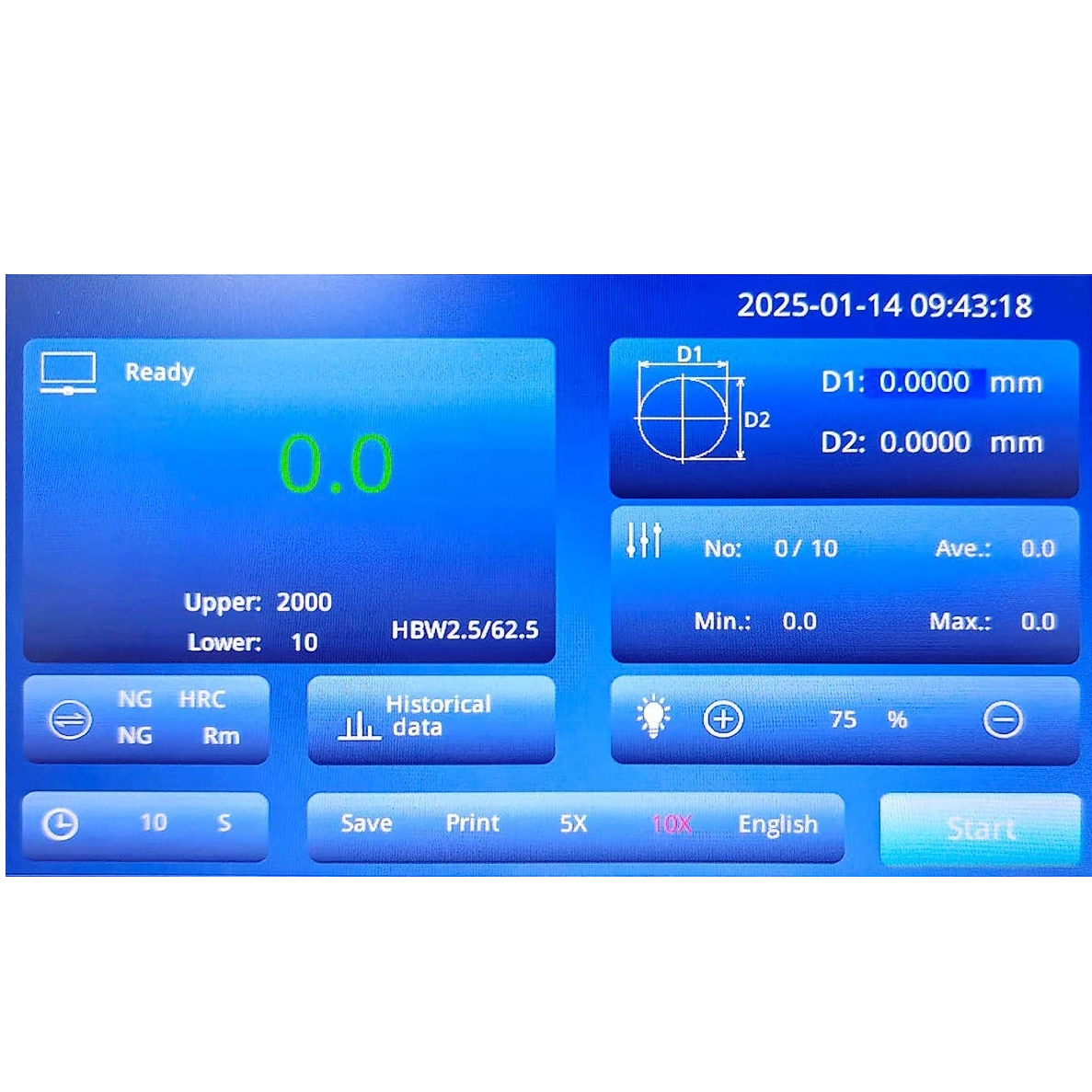 Ibrin-62.5 Tester di durezza Brinell a basso carico digitale