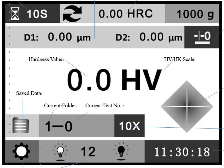 Mvicky-10 50 touch screen macro vickers tester di durezza 图 （4)